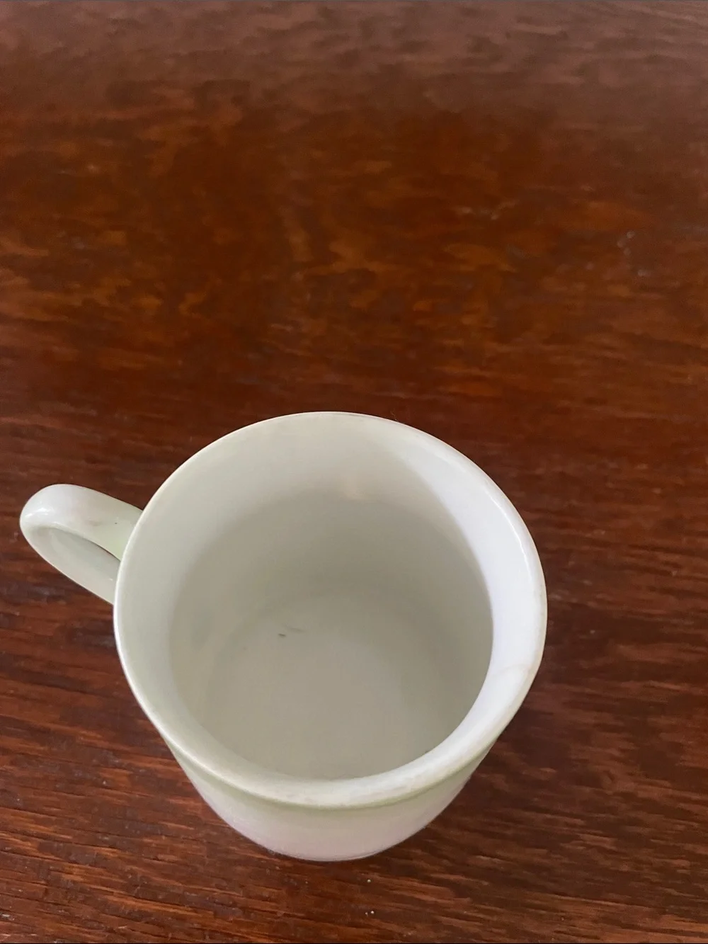 Green Victorian Scene Porcelain Cup kids size
